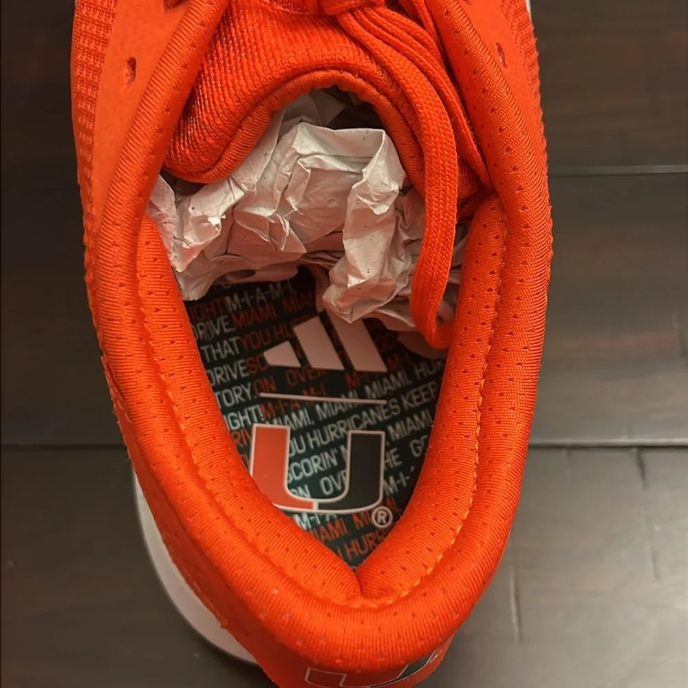 Adidas Adizero SL2 Miami Hurricanes Shoes Sneakers new JQ0240 Men’s Size 12